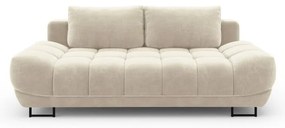 Beżowa 3-osobowa sofa rozkładana z aksamitnym obiciem Windsor &amp; Co Sofas Cirrus