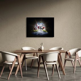Obraz na szkle - Sportowcy (70x50 cm)