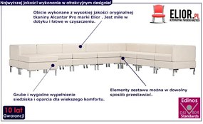 9-częściowy kremowy zestaw wypoczynkowy - Marsala 9A