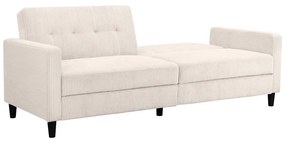 Biała sztruksowa rozkładana sofa 82 cm Hartford – Støraa