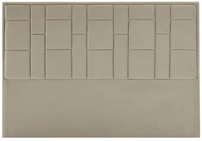 Zagłówek do łóżka 140 cm - Welur - Taupe - HERMINE
