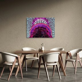 Obraz na szkle - Abstrakcyjny obraz - fioletowe gałęzie (70x50 cm)