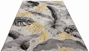 Dywan zewnętrzny Flair Liście szaro-zielone 80 cm x 165 cm