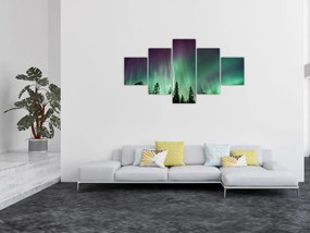 Obraz zorzy polarnej (125x70 cm)