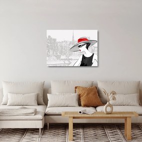Obraz na szkle  - Dama w mieście (70x50 cm)