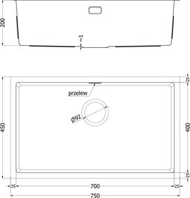 Mexen Trixo zlewozmywak stalowy 1-komorowy 750 x 440 mm, miedź - 6415751000-65