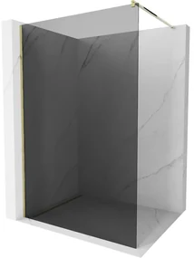 Mexen Kioto ścianka prysznicowa Walk-in 70 x 200 cm, grafit 8 mm, złota - 800-070-101-50-40