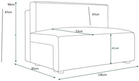 Ciemnoróżowa sofa sofa z funkcją spania H0-A85