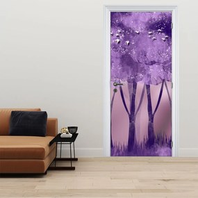 Fototapeta na drzwi - Jeleń w magicznym lesie (95x205cm)