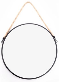 Lustro ścienne okrągłe na sznurku, Ø 37 cm