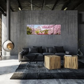 Obraz wiśni japońskiej (170x50 cm)