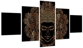 Obraz złotego Buddy (125x70 cm)