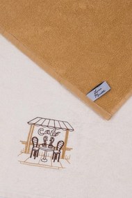 Ręczniki kuchenne CAFE, 2 szt Kremowy / Mustard Zestaw (2szt., 40x60 cm)