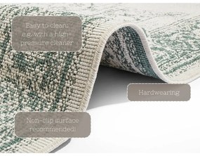 Zielono-kremowy dywan odpowiedni na zewnątrz NORTHRUGS Borbon, 80x150 cm