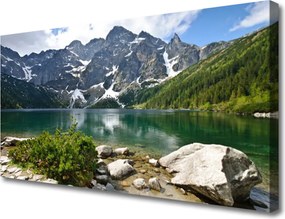 Fotoobraz na płótnie Szczyty Gór nad Lustrem Wody