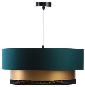 Zielono-złota lampa wisząca glamour nad stół - S423 Zoki