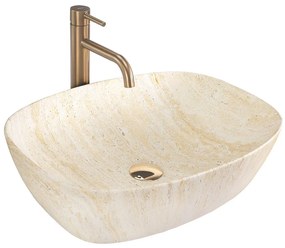 Umywalka nablatowa Rea Freja Travertine Matt