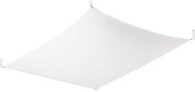 Biała lampa sufitowa z tekstylnym kloszem 80x105 cm Viva – Nice Lamps