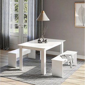 Stół jadalny biały 137.6x92.8x73 sentio