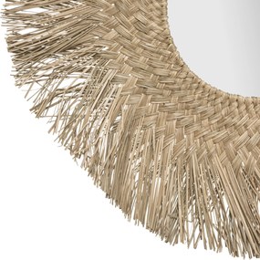 Lustro dekoracyjne okrągłe, trawa morska, Ø 80 cm