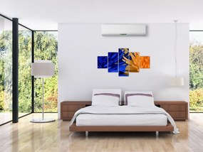 Szczegółowy obraz kwiatów (125x70 cm)