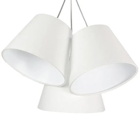 Biała nowoczesna lampa wisząca stożek - EXX67-Drima