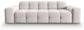 Jasnoszara aksamitna sofa 222 cm Kendal – Micadoni Home