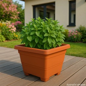 Plastia Bergamot Donica samonawadniająca, jasnobrązowy, 25 x 25 cm