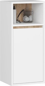 Szafka łazienkowa wisząca AKORD VAMI Biała, Dąb Sonoma 35 cm 1 drzwi 3 półki 35x80x30 cm