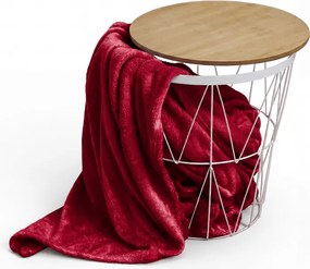 Koc z mikropluszu CALMI 150x200 cm czerwony