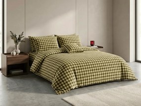 PrzytulneMieszkanie.pl PrzytulneMieszkanie.pl Pościel z mikropluszu KELVIO zielona Rozmiar pościeli: 2 szt 70 x 90 cm | 200 x 220 cm