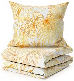 PrzytulneMieszkanie.pl PrzytulneMieszkanie.pl Pościel z mikrowłókna PALMERA kremowa Rozmiar pościeli: 70 x 80 cm | 140 x 200 cm