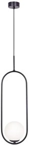 Lampa wisząca elipsa z białym kloszem - A198-Karox
