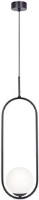 Wisząca lampa elipsa z białym kloszem T5-Z53