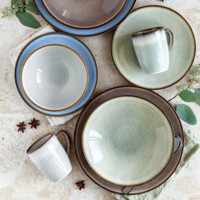 Mäser Zestaw płytkich i głębokich talerzy 8 szt. SMOKY'S – brązowy