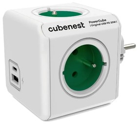 Rozgałęźnik do gniazdka 12 cm PowerCube Original USB – Cubenest