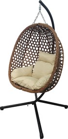 Fotel wiszący kokon Julien brązowy PATIO