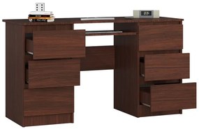 Biurko z szufladami do gabinetu wenge - Abetti 2X