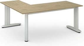 Narożne biurko PRIMO FLEXIBLE, 180x160 cm, dąb naturalny