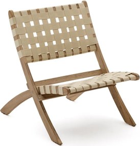 Drewniany fotel ogrodowy w naturalnym kolorze Chabeli – Kave Home