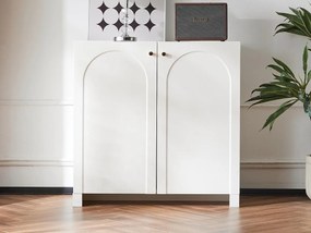 Bufet - 2 drzwi z regulowanymi półkami - Biały