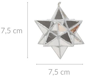 Przestrzenne gwiazdki z tworzywa sztucznego, 4 szt., Ø 7,5cm
