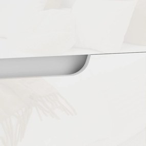 HOMCOM szafka nocna, stolik boczny ze szufladami, płyta wiórowa, stylowy, biały