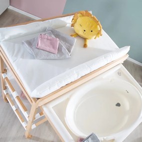 Biało-naturalny przewijak w dekorze brzozy Baby Pool – Roba