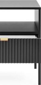 NAYA Stolik nocny S 54 czarny | czarny stelaż