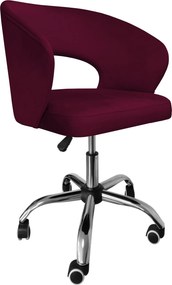Fotel obrotowy AURA tkanina Welur krzesło biurowe : Kolor Stelaża - Chrom, Kolor tkaniny - VELVET - MG02, Typ siedziska - Siedzisko obrotowe 360°, Typ tkaniny - Velvet