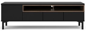 Czarna szafka pod TV 156x48x48 cm Roomers – Tvilum