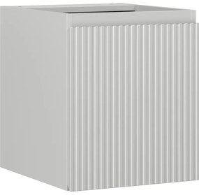 Mexen Rivel szafka łazienkowa podumywalkowa 40 cm, 1 drzwi, ryflowana, szara mat - 91A21-04047-1-BF62