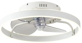 Wentylator sufitowy z lampą biały 50 cm zLED zfunkcją ściemniania ipilotem - Maddy Nowoczesny Oswietlenie wewnetrzne