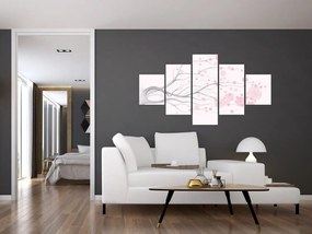 Obraz - Różowe kwiaty (125x70 cm)